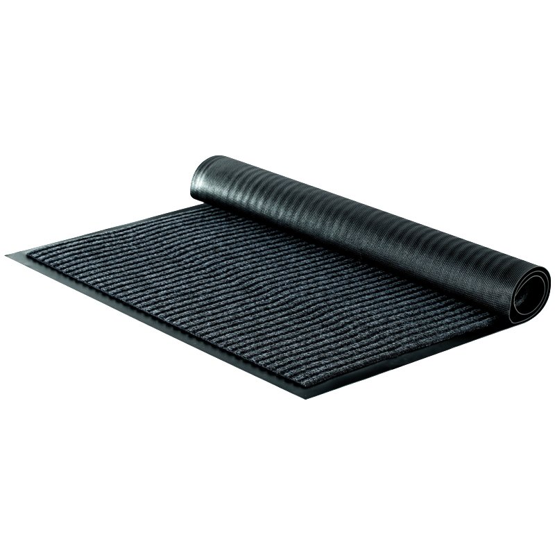 превью Коврик влаговпитывающий, ворсовый, ребристый OfficeClean, 60×90см, серый