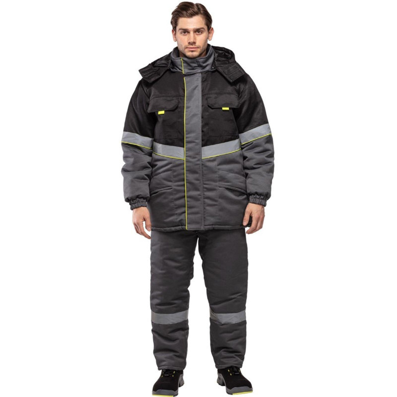 превью Куртка рабочая зимняя муж з43-КУ сер/черн (р.48-50) 158-164(серия З)