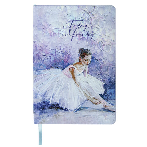 Блокнот А5 (143×210 мм), BRAUBERG VISTA «Ballet», под кожу, гибкий, 80 л. 