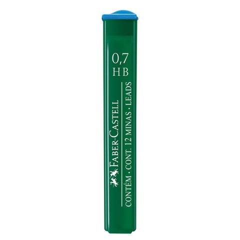 превью Грифели запасные FABER-CASTELL, КОМПЛЕКТ 12 шт., HB, 0.7 мм