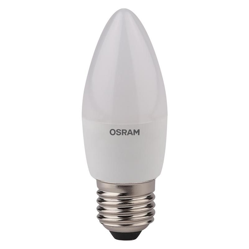 Лампа светодиодная Osram 6.5 Вт E27 свеча 3000 К теплый белый свет