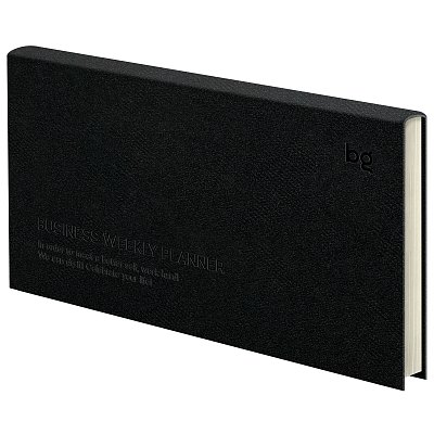 Еженедельник недатированный, 64л., мягкий переплет, кожзам, BG «Business. Graphite», графитовый