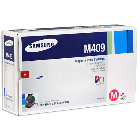 превью Картридж лазерный SAMSUNG (CLT-M409S) CLP-310/315 и другие, пурпурный, оригинальный, ресурс 1000 стр