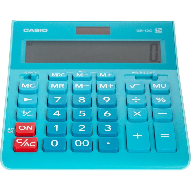 Калькулятор настольный Casio GR-12C-LB 12-разрядный бирюзовый