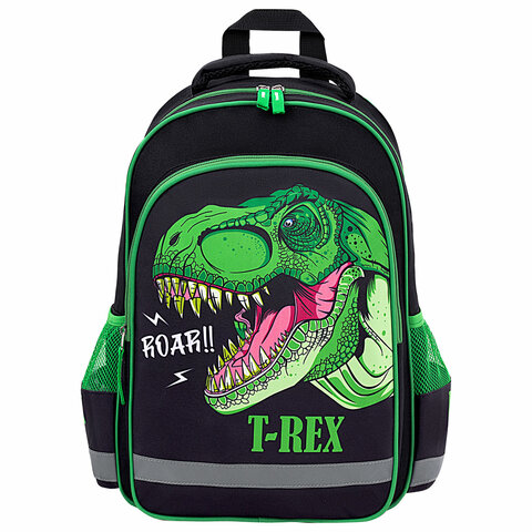 Рюкзак ПИФАГОР SCHOOL, 1 отделение, 3 кармана, «Dino roar», 38×28×14 см