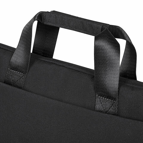 Сумка портфель HEIKKI ULTRA (ХЕЙКИ) с отделением для ноутбука 15.6", Total black, черная, 28×39х3 см