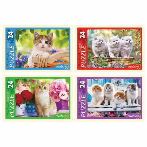 Пазлы картонные 24 элементаКОМПЛЕКТ 32 шт. поле 17.5 х 13 смРК