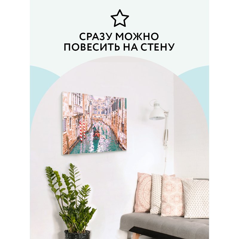 Картина по номерам на картоне ТРИ СОВЫ «По каналам Венеции», 30×40см, с акриловыми красками и кистями