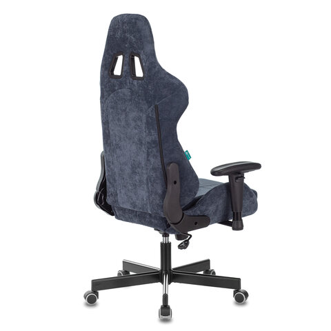 Кресло компьютерное Zombie VIKING KNIGHT, 2 подушки, ткань, синее
