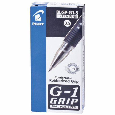Ручка гелевая PILOT BLGP-G1-5 резин.манжет. черная 0,3мм