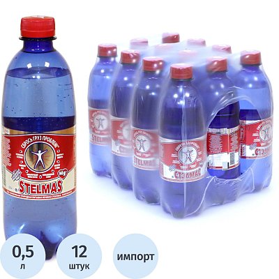 Вода минеральная лечебная Стэлмас Mg+ газ ПЭТ 0.5л