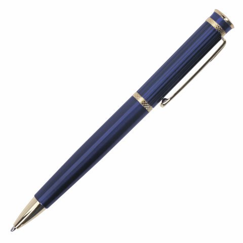 Ручка бизнес-класса шариковая BRAUBERG «Perfect Blue», корпус синий, узел 1 мм, линия письма 0.7 мм, синяя
