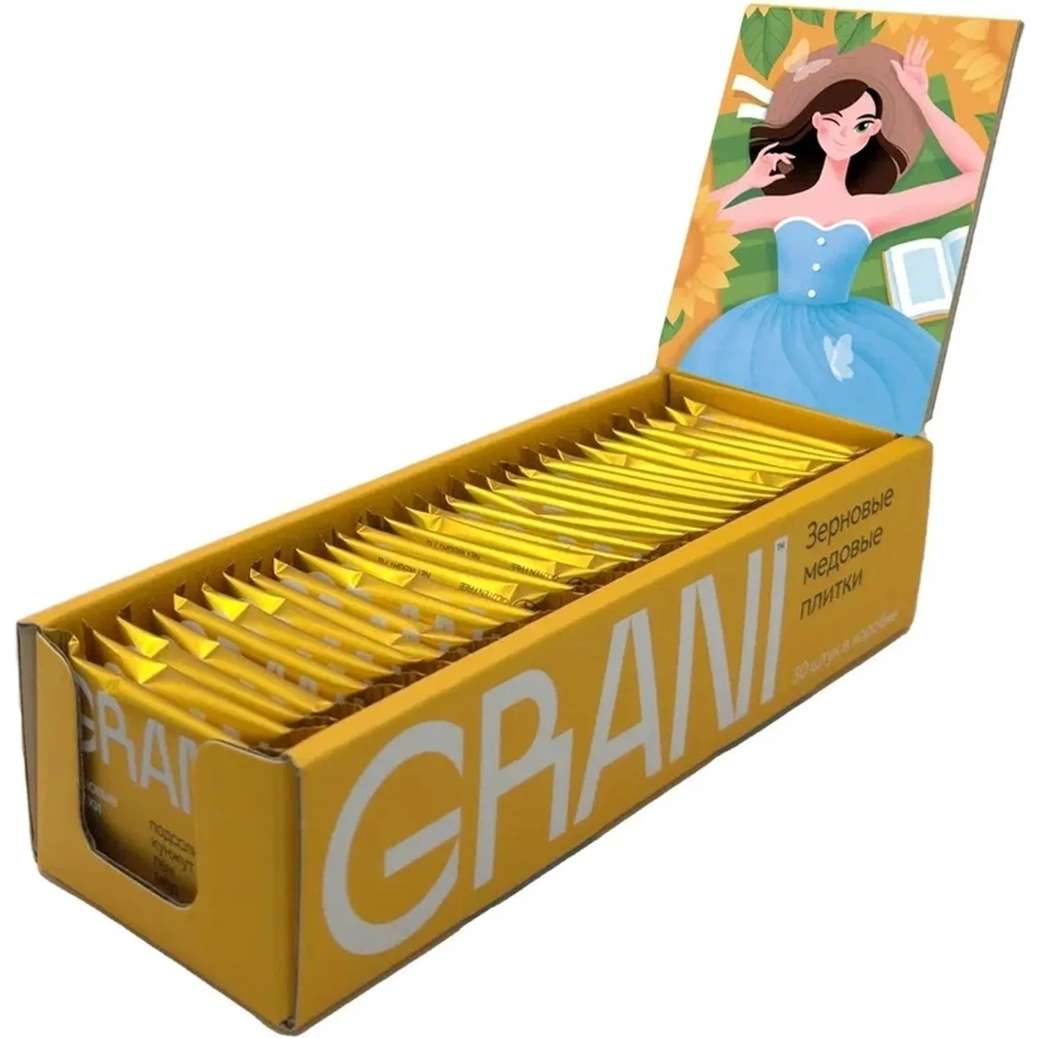 Зерновые плитки медовые GRANI (30 штук по 7 г)