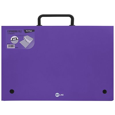 Папка-портфель 13 отделений Berlingo «Skyline», А4, 328×285мм, 700мкм, фиолетовая