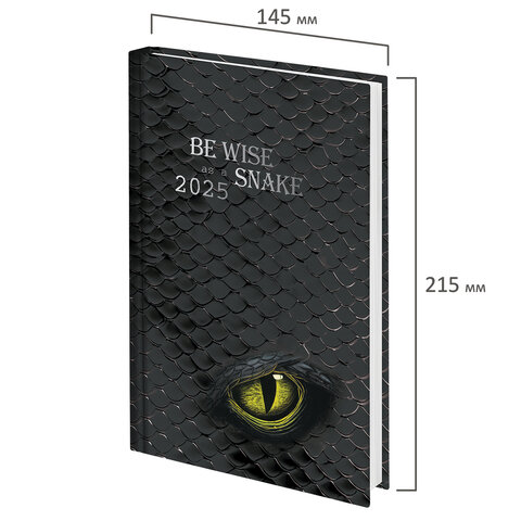 Ежедневник датированный 2025 145×215 мм, А5, STAFF, ламинированная обложка, «Snake»
