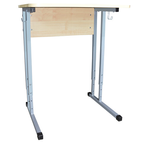 превью Стол-парта 1-местный регулируемый «Умник»600×500х520-640 ммрост 2-4серый каркасЛДСП клён