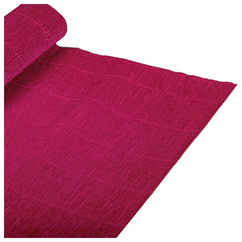Бумага гофрированная (ИТАЛИЯ) 140 г/м2, темно-малиновая (984), 50×250 см, BRAUBERG FLORE
