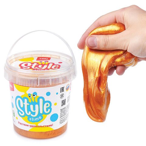 Слайм Style Slime классический «Золотой с ароматом банана», 150 мл, LORI, Сл-006