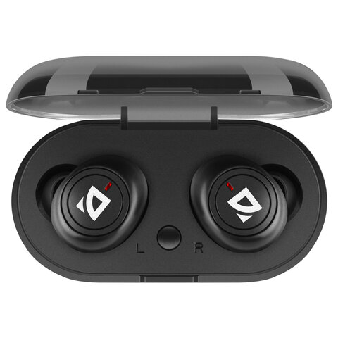 Наушники с микрофоном беспроводные Defender Twins 638, Bluetooth 5.0, черный