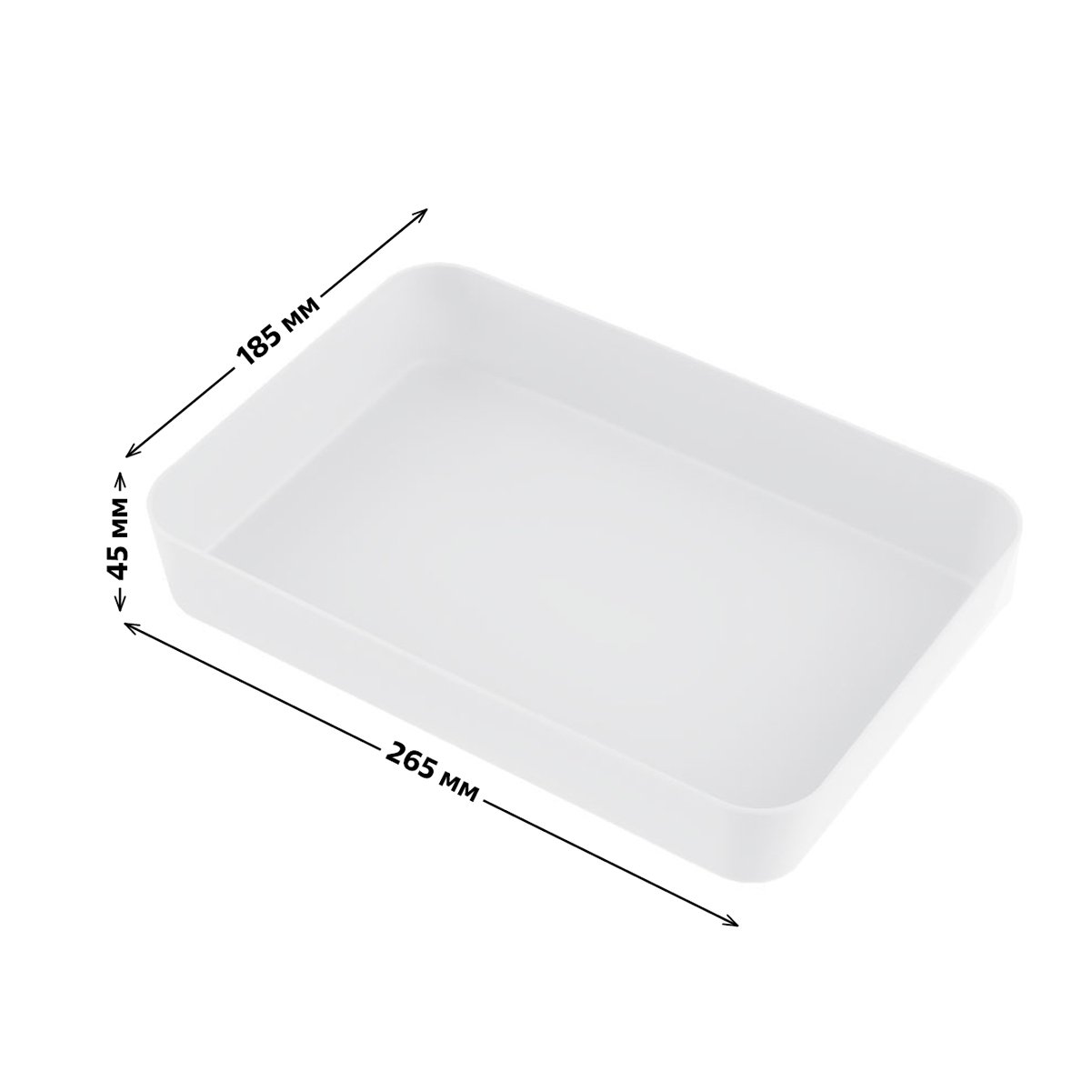 Лоток для канцелярских принадлежностей Стамм, 18.5×26.5×4.5см, прозрачный