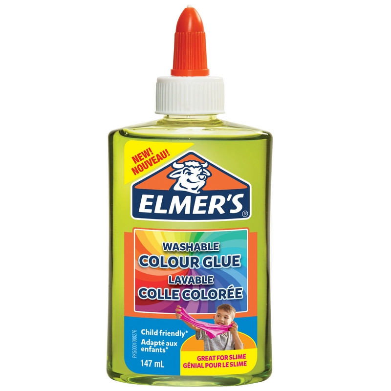 превью Клей канцелярский Elmers «Colour Glue», 147мл, для слаймов, зеленый, полупрозрачный