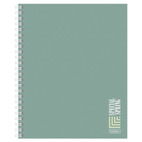 Тетрадь А5, 80 л., HATBER, гребень, линия, Soft-touch ламинация, «Special Spring» (микс в спайке), 090171