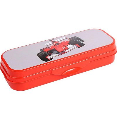 Пенал-футляр 210×90×40 Стамм «Автомобиль», пластик, красный