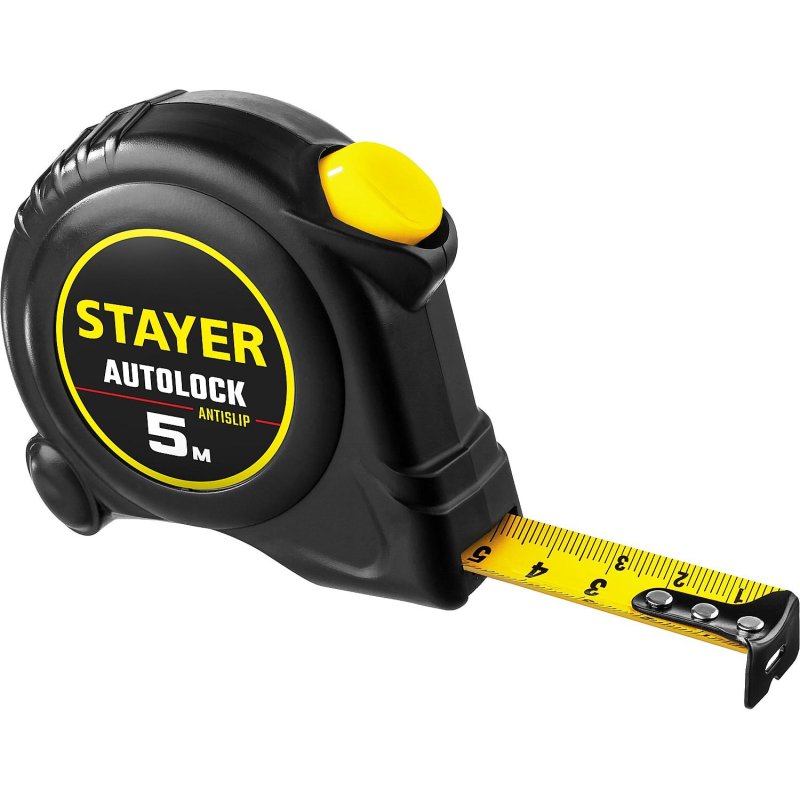 Рулетка с автостопом STAYER AutoLock 5м х 19мм (2-34126-05-19)
