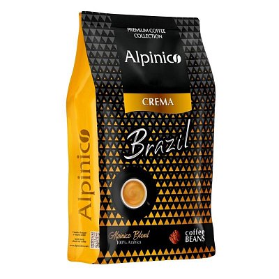 Кофе Alpinico Crema Brazil 100% арабика в зернах 1кг