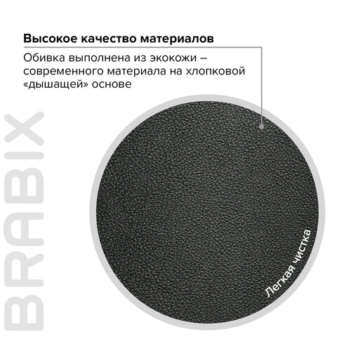 Кресло офисное BRABIX PREMIUM «Rest EX-555», пружинный блок, экокожа, черное, 531938