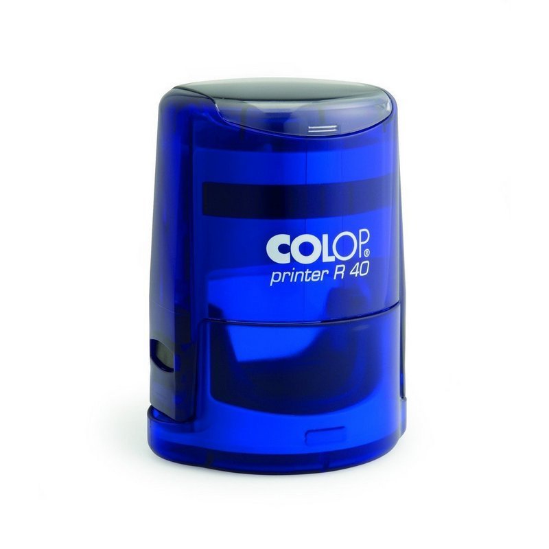 Оснастка для печати круглая Colop Printer R40 40 мм с крышкой цвет прозрачный синий