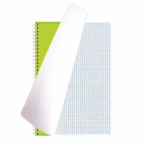 Тетрадь А4, 96 л., BRAUBERG, гребень, клетка, глянцевый лак, «Avo»