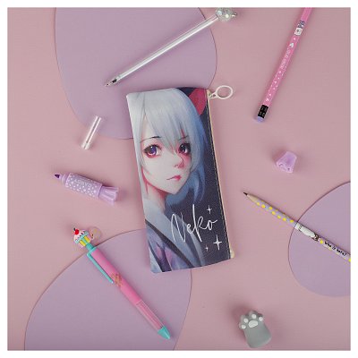 Пенал мягкий 200×100 MESHU «Neko», искусственная кожа