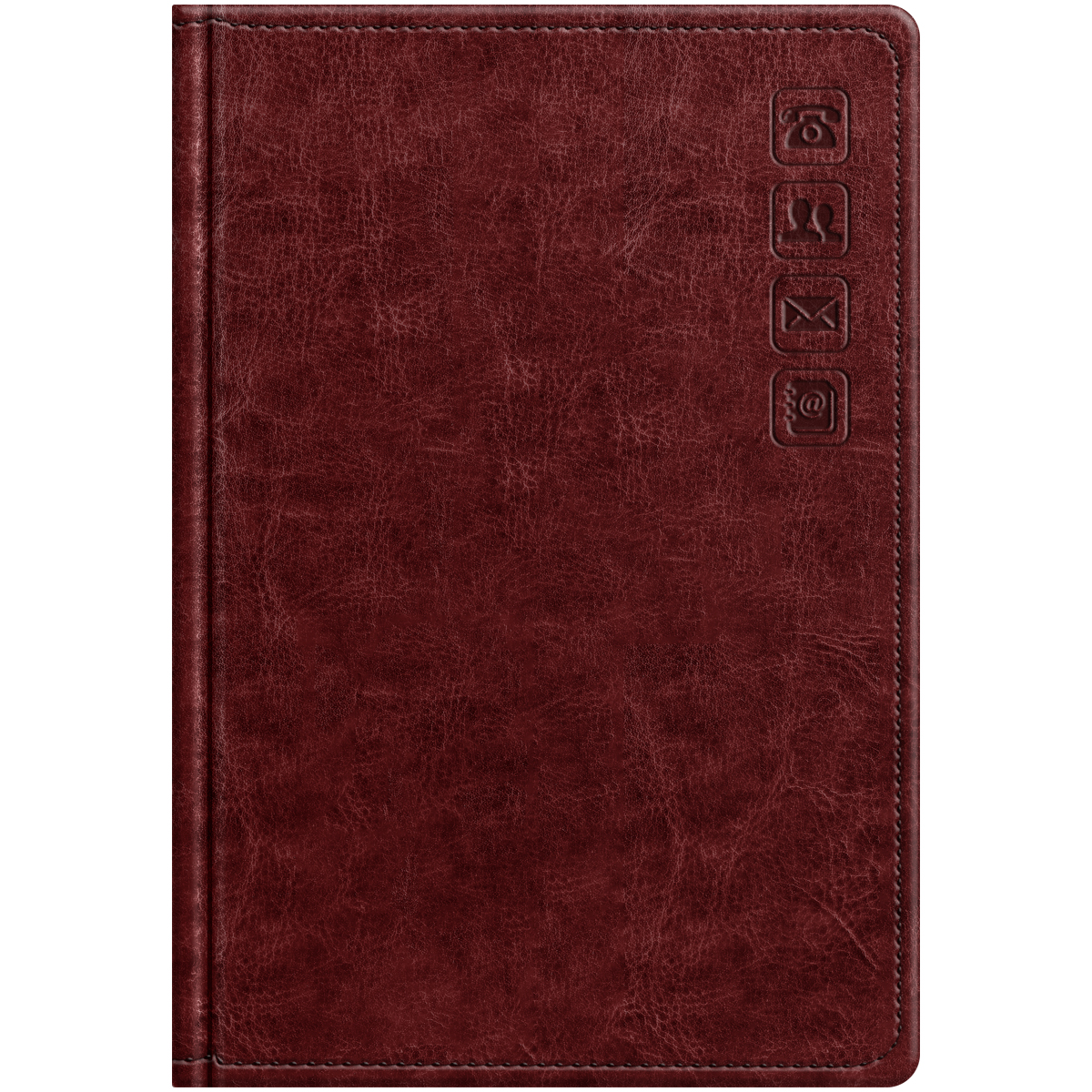 превью Телефонная книга А5, 80л., кожзам, BG «Nebraska. Dark red», с вырубкой
