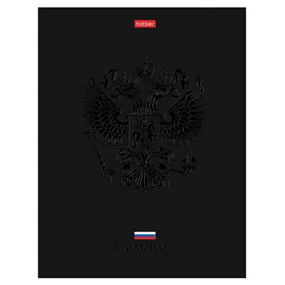 Блокнот А5 167×216 мм, 80 л., твёрдый, клетка, матовая ламинация, лак, блок 5 цв., HATBER, «Россия», 085282