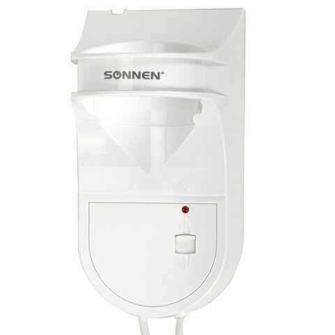 Фен для волос настенный SONNEN HD-2112 EXTRA POWER, 1600 Вт, 2 скорости, белый/хром