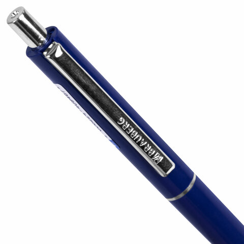Ручка шариковая автоматическая BRAUBERG X17 BLUE, СИНЯЯ, корпус синий, стандартный узел 0.7 мм, линия письма 0.5 мм