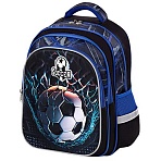Рюкзак BRAUBERG KIDS FLOSSY, 2 отделения, 3 кармана, «Soccer Club», 3D-панель, 40×28х18 см