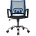 превью Кресло офисное Комус Мебель (Easy Chair) 396 синее/чёрное (ткань/сетка, металл)