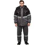 Куртка рабочая зимняя муж з43-КУ сер/черн (р.64-66) 170-176(серия З)