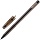 Ручка гелевая (черный 0,5мм, нубук.корпус, метал.клип)