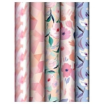 Упаковочная бумага глянц. 70×100см, MESHU «Floral mood», 80 г/м2, ассорти, 5 дизайнов