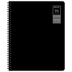 Тетради ДЭК А5 96 л. КОМПЛЕКТ 4 шт., BRAUBERG, гребень, клетка, 80 г/м2, Soft-Touch, «Black Classic»