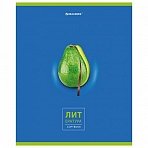 Тетрадь предметная «AVOCADO» 48 л., глянцевый лак, ЛИТЕРАТУРА, линия, подсказ, BRAUBERG