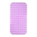 Коврик для ванны противоскользящий 71×38см, массажный, «Цветы», прозрачно-фиолетовый, ПВХ, PRIMILA