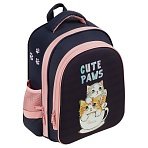 Ранец ArtSpace School Friend Light «Cute Paws» 35×29×12см, 2 отделения, 2 кармана, анатомическая спинка