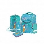 Ранец Först F-Set «Pretty fox» 35×29×16 см, 1 отделение, 3 кармана, анатомическая спинка, пенал, мешок для обуви