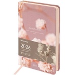 Ежедневник датированный 2026 А5 138×213 мм, BRAUBERG «Vista», под кожу твердый, «Tenderness»