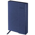 Ежедневник датированный 2026 А5 148×218 мм, GALANT «Magnetic», под кожу, клапан, синий
