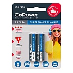 Батарейка GoPower LR6 AA 2шт/бл Alkaline 1.5V (2/24/480)
